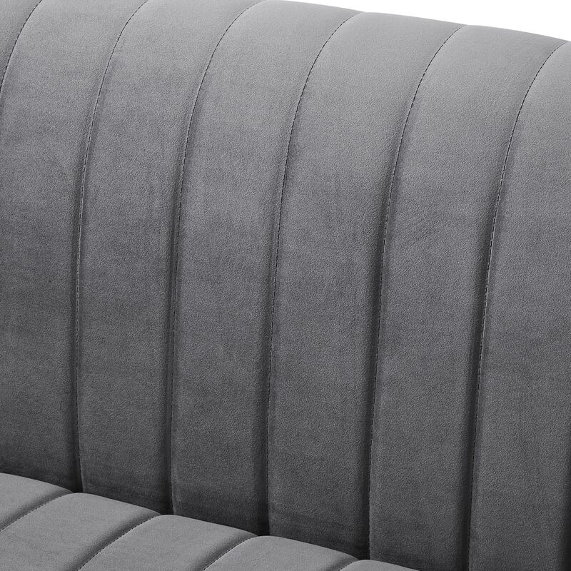 Inspired Home Jay Velvet Loveseat