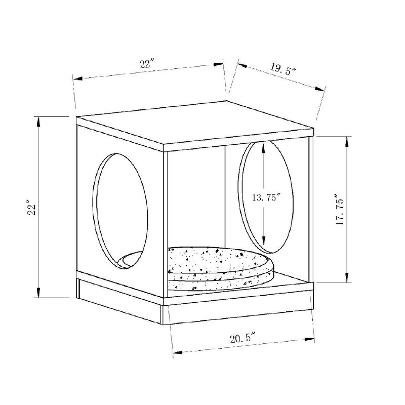 End Table Pet Cove Red Cocoa