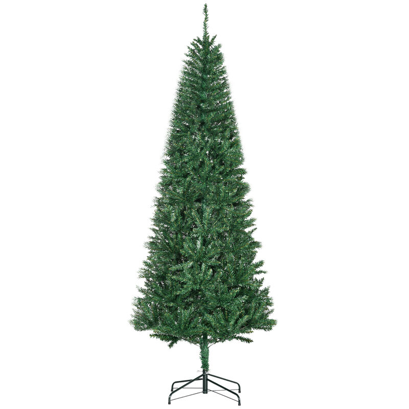 Slim Christmas Tree with Stand, Pencil Tree, 7' Artificial Fir, Green