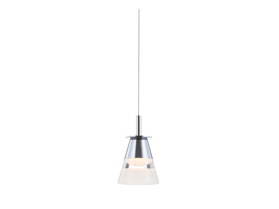 Alain 5" 1-Light Adjustable Metal Integrated LED Pendant