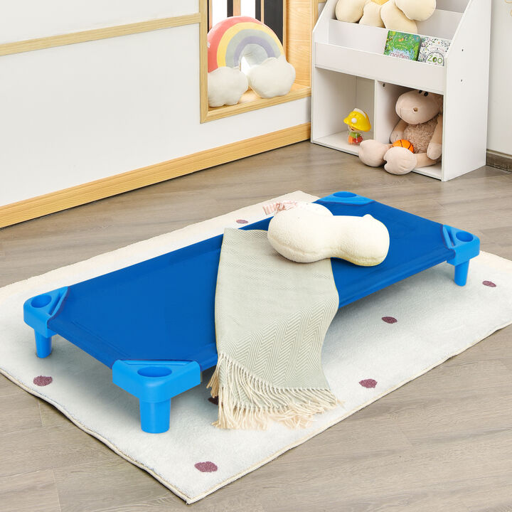 Kids Stackable Daycare Cot Pack of 6 with Detachable Oxford Cloth