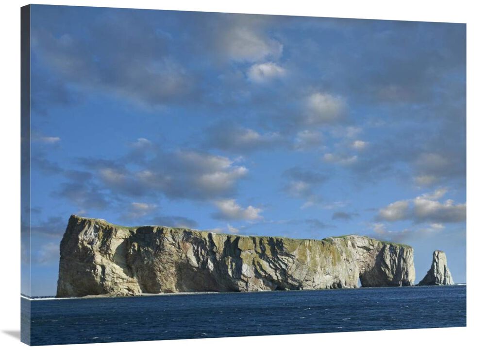 Perce Rock, island limestone formation, Quebec, Canada-Canvas Art-40x30