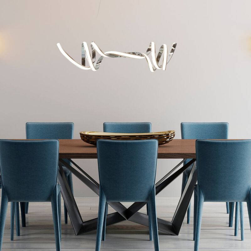 Munich Chandelier Chrome Metal Integrated LED Dimmable