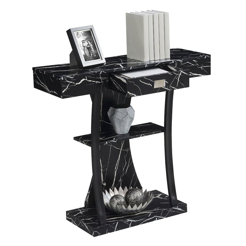Convenience Concepts Newport 1 Drawer Harri Console Table with Shelves