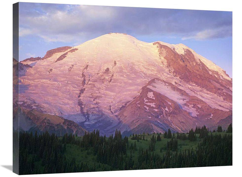 Mount Rainier at sunrise, Mount Rainier National Park, Washington-Canvas Art-32x24