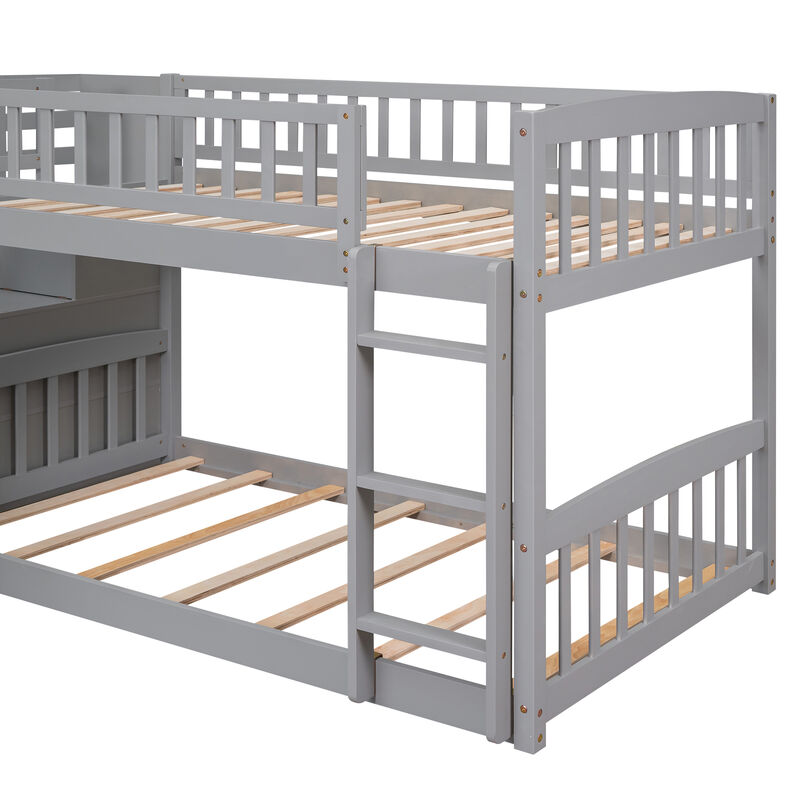 Merax Bunk Bed with 2 Drawers and Slide
