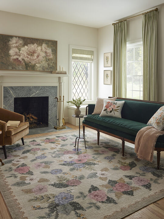 Rosa RSA-02 Cream 2''3" x 3''9" Rug by Rifle Paper Co.