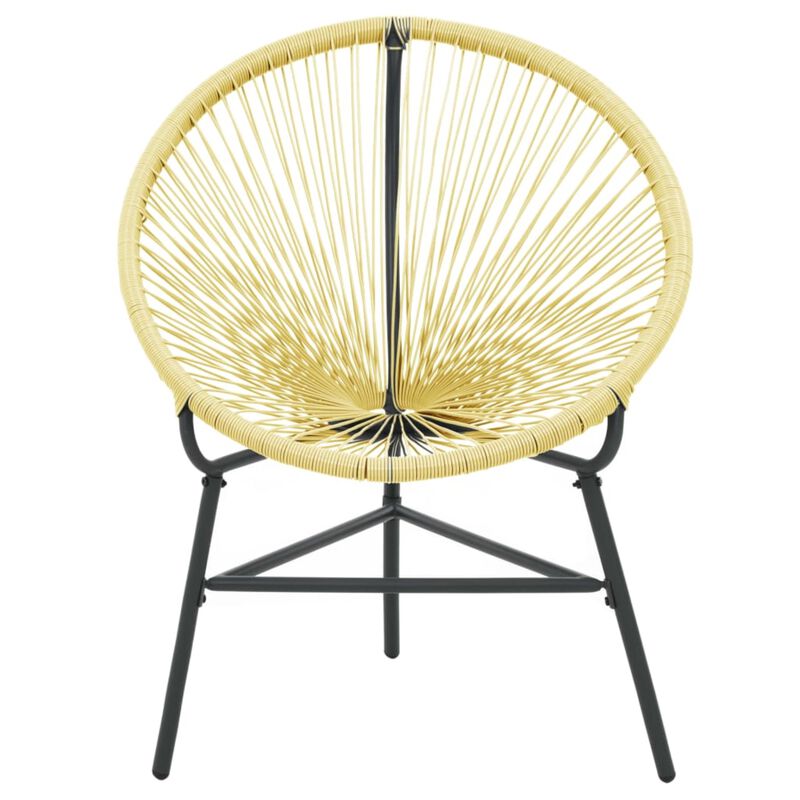 vidaXL Patio Acapulco Chair Poly Rattan Beige