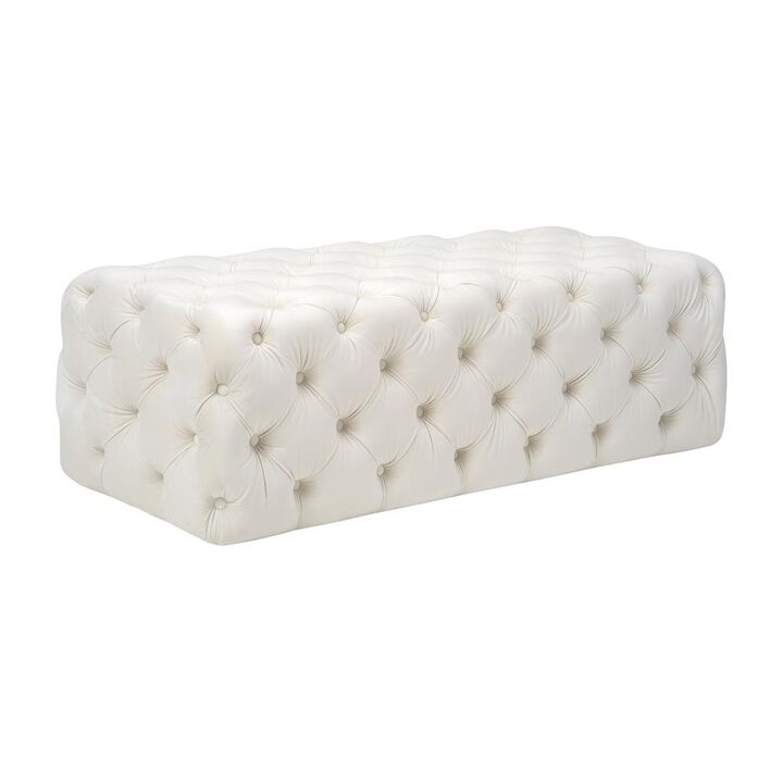 Belen Kox Luxe Velvet Tufted Ottoman, Belen Kox