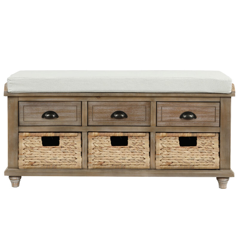 Merax Rustic Storage Bench