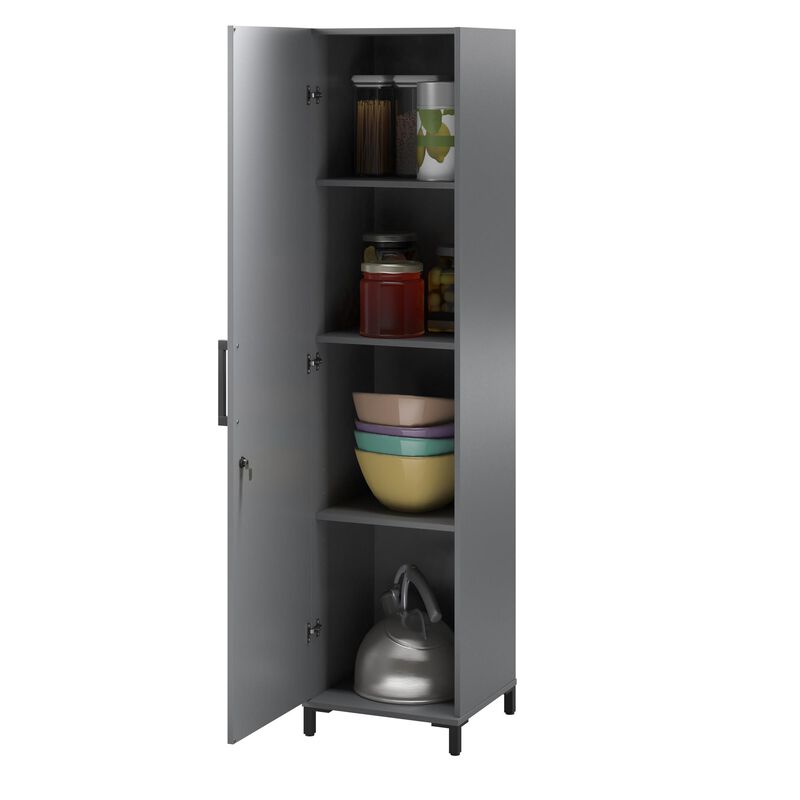 Shelby Tall 1 Door Garage Storage Cabinet, Graphite Gray