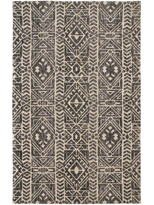 Colton 8627F Gray/Black/Ivory 3'6" x 5'6" Rug