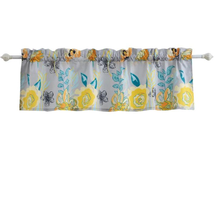Greenland Home Fashion Watercolor Dream Window Treatment - Gray 84x19"
