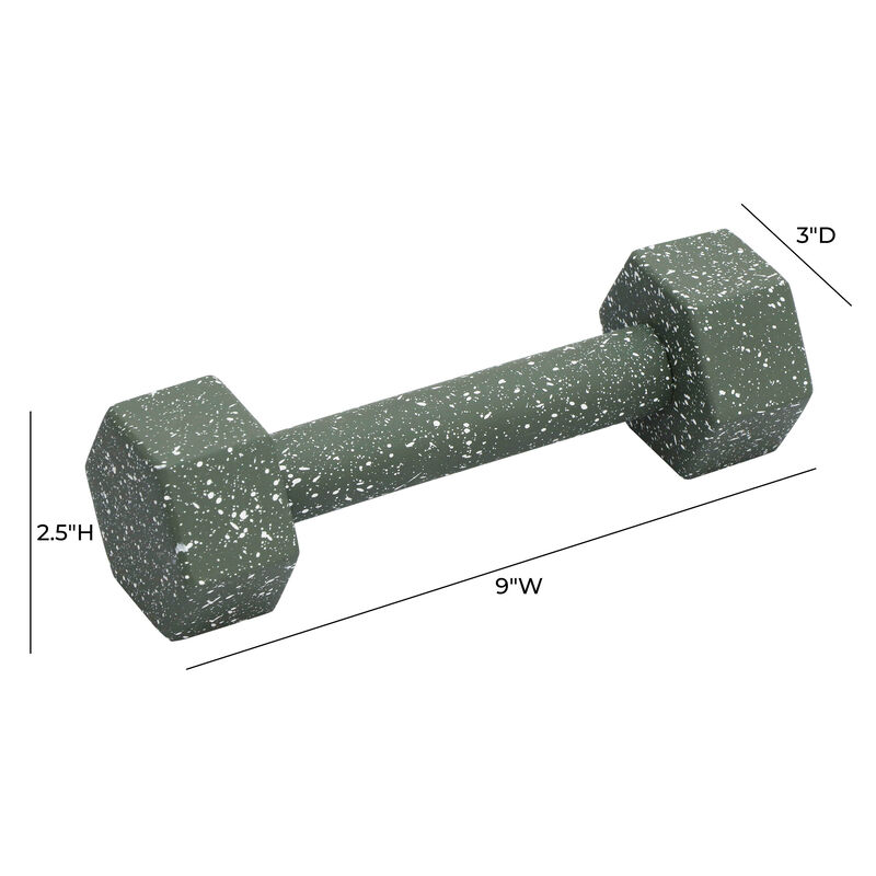 Gabby Speckled Brick Red Decorative Dumbbell