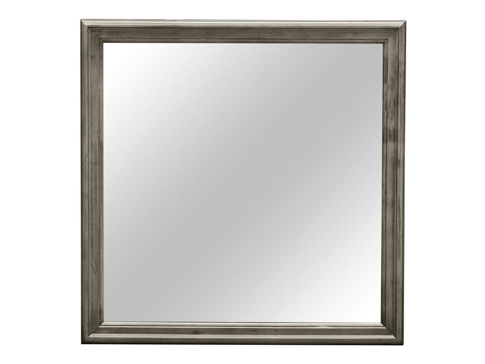 38 in. x 38 in. Classic Square Wood Framed Dresser Mirror
