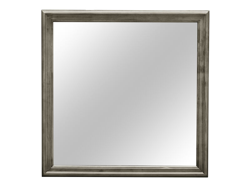 38 in. x 38 in. Classic Square Wood Framed Dresser Mirror