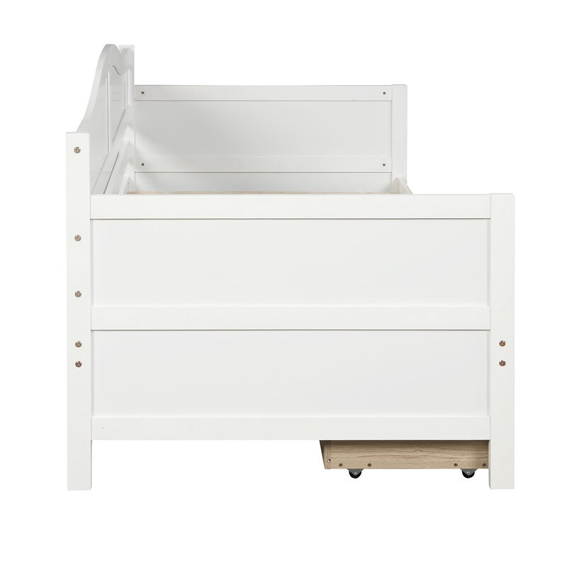 Merax Wooden Daybed with Trundle Bed