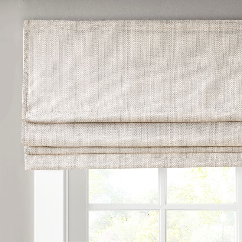 Gracie Mills Calyx Textured Room Darkening Cordless Roman Window Shade - 33x64"