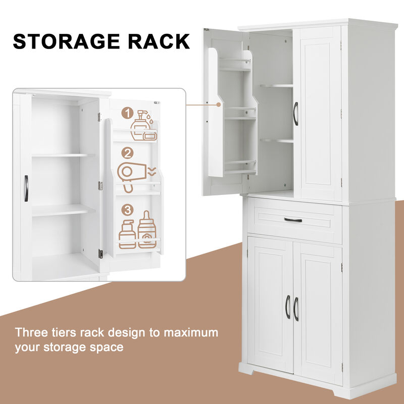 Merax Bathroom Storage Cabinet with Adjustable Shelf