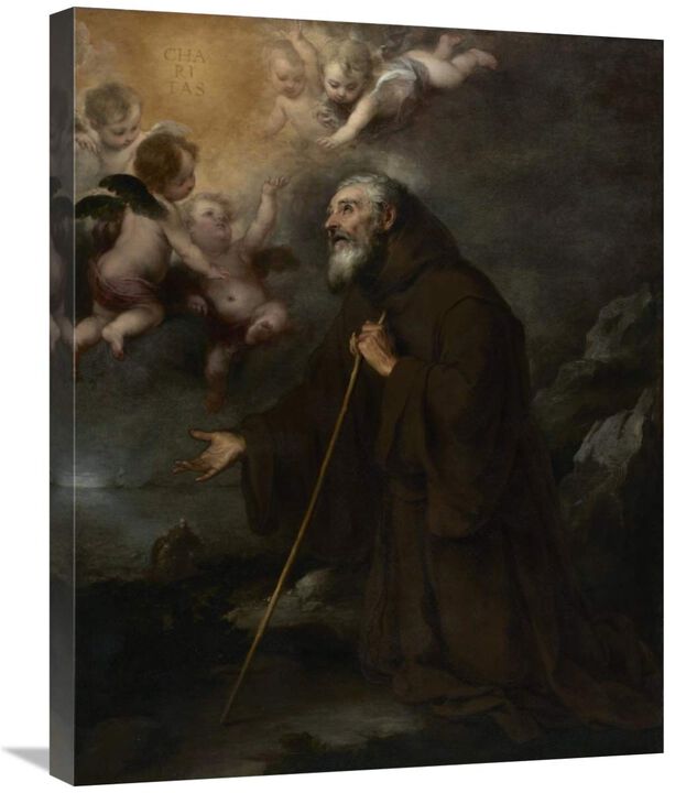 The Vision of Saint Francis of Paola-Canvas Art-22x28