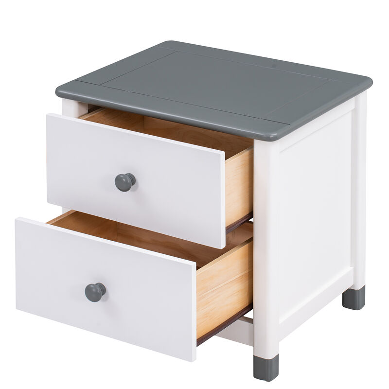 Merax Nightstand with 2 Drawers for Kids' Room