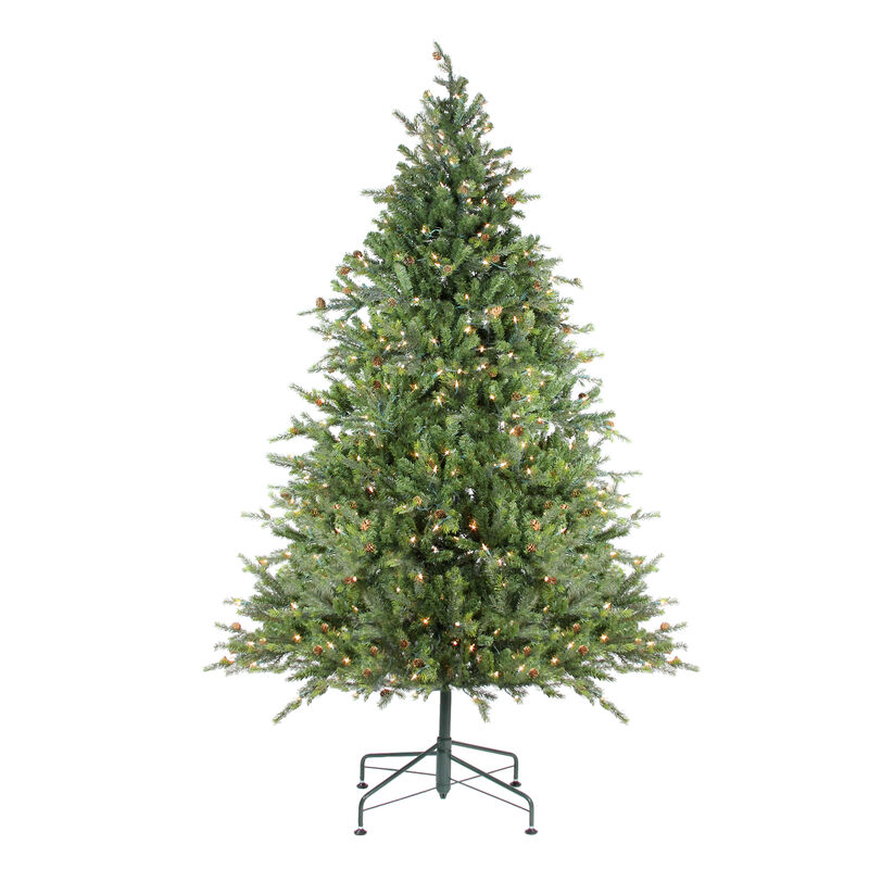 6.5' Pre-Lit Full Hunter Fir Artificial Christmas Tree - Clear Lights