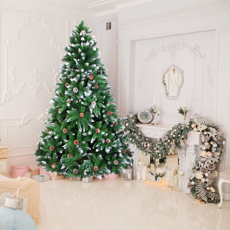 Christmas Tree Branch Flocking Spray for Snowy Effect, Easy Application, and Festive Holiday Decor