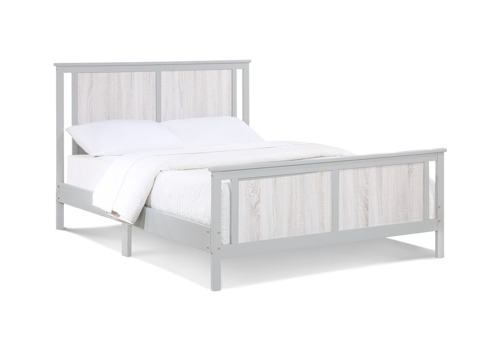 Olive & Opie Connelly Reversible Panel Full Bed Gray/Rockport Gray