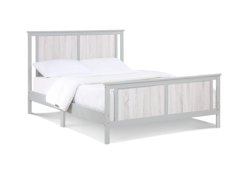 Olive & Opie Connelly Reversible Panel Full Bed Gray/Rockport Gray