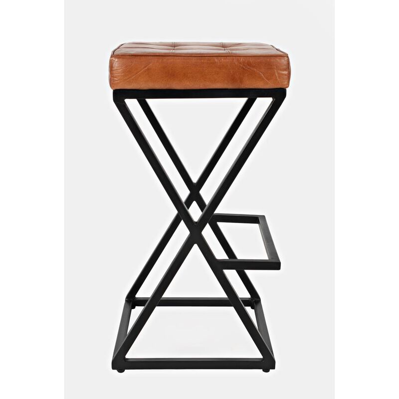 Jofran ed Modern Leather Backless Stool