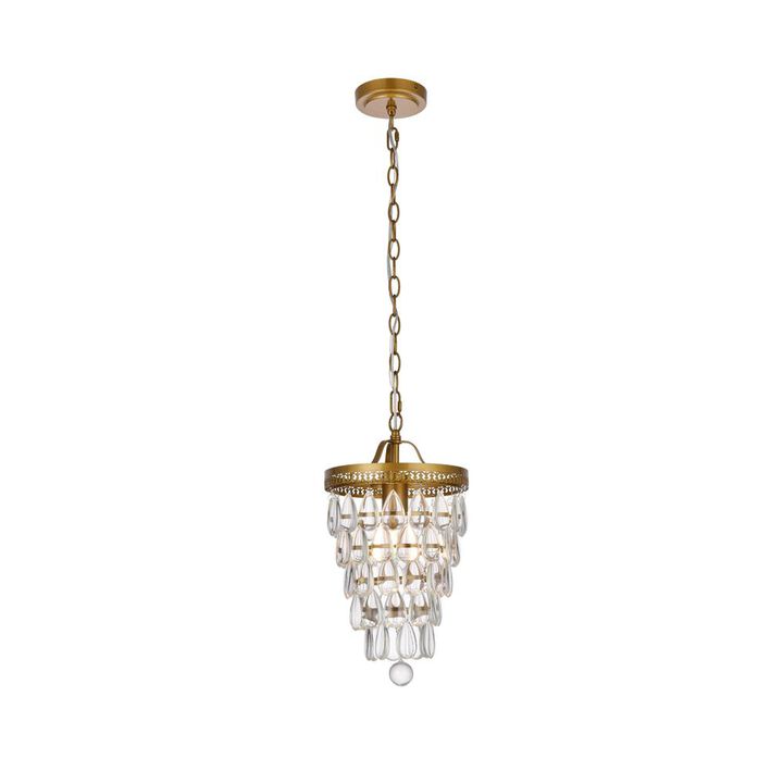 Living District Reese 9 inch pendant in brass