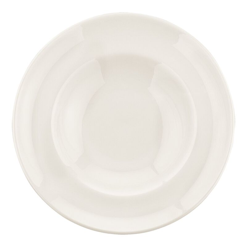 Gourmet dia.11.75" h:2.5" 19 oz. Round Warm White Porcelain Bowl (Set of 2)