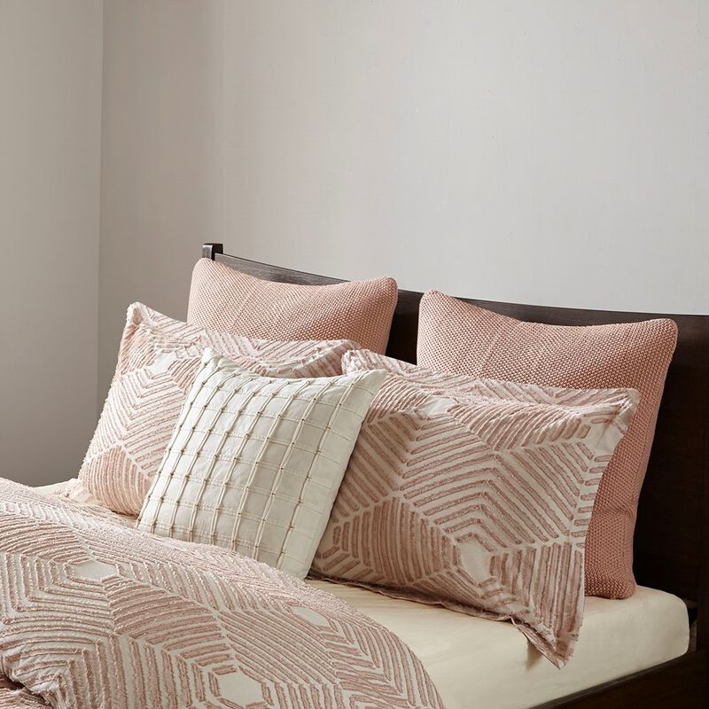 Gracie Mills Anibal Shabby Chic Cotton Jacquard Duvet Cover Set