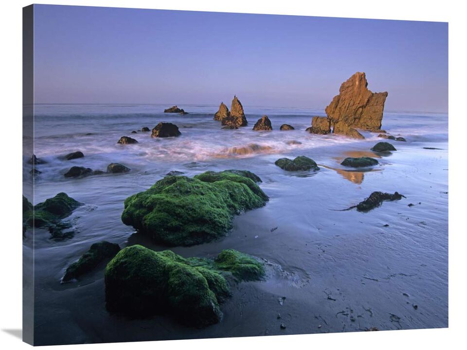 Seastacks on El Matador State Beach, Malibu, California-Canvas Art-35x28