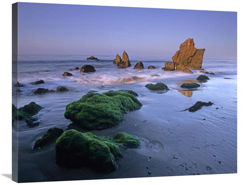 Seastacks on El Matador State Beach, Malibu, California-Canvas Art-35x28