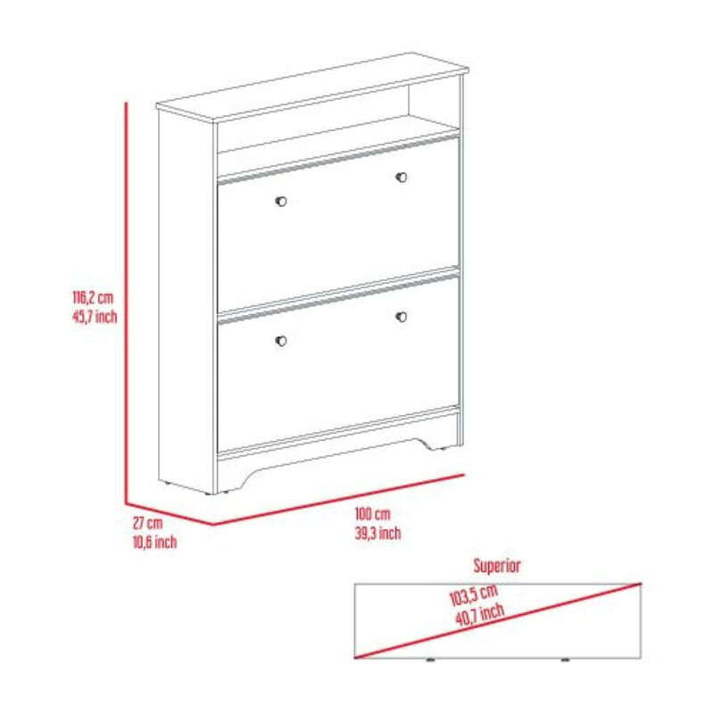 Shoe Rack Dublin, Bedroom, Dark Brown