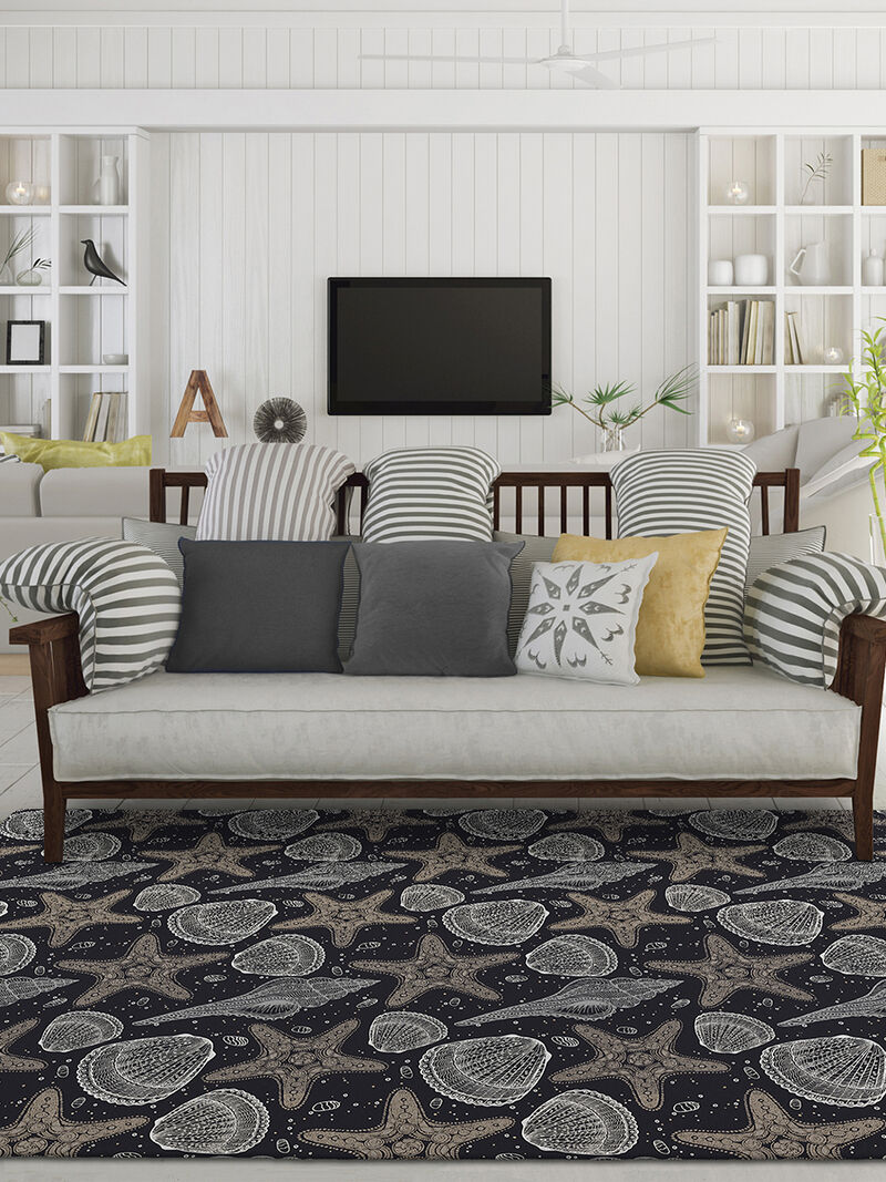 Seabreeze SZ4 Black 3' x 5' Rug
