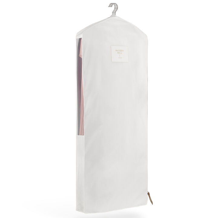 Organic Cotton Hanging Garment Bag - Long 58" - Closet Organization for For Long Dresses & Coats