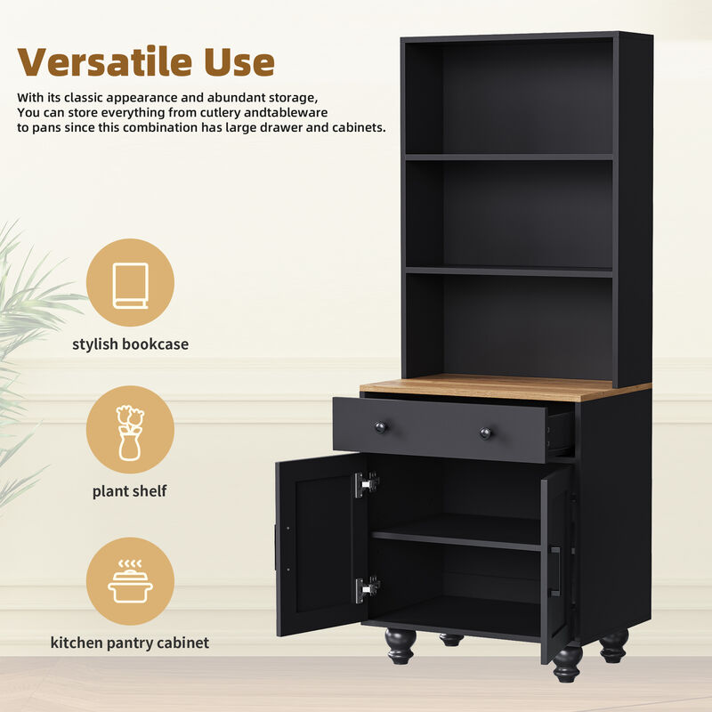 Merax Farmhouse Storage Cabinet with 4 Gourd-Shaped Legs