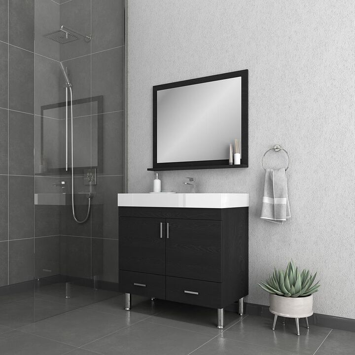 Alya Bath Ripley 36 Modern Bathroom Vanity in Black