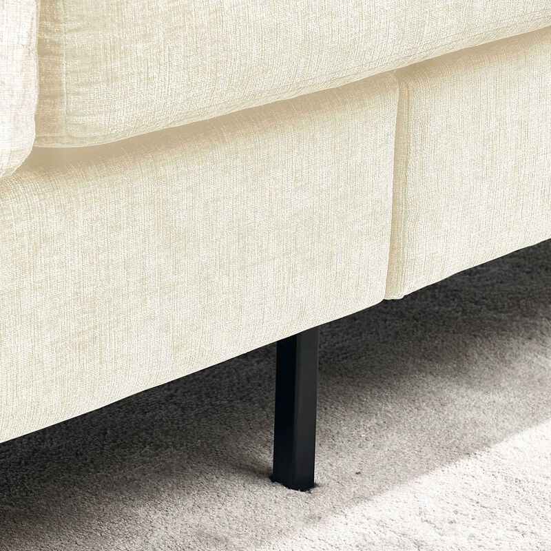 Merax Modern Design Chenille 3 Seat L-Shape Sectional Sofa with Storage Chaise