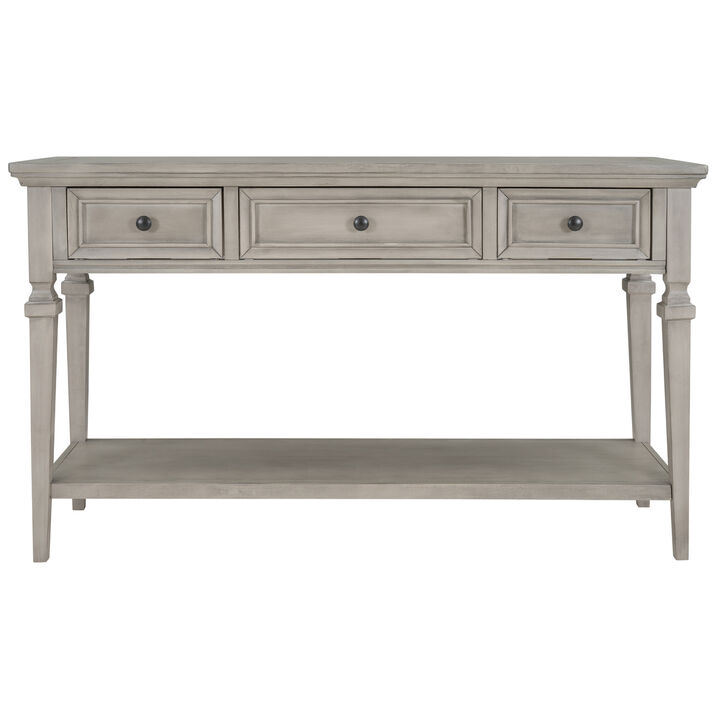 Merax Classic Retro Style Solid Wooden Frame Console Table