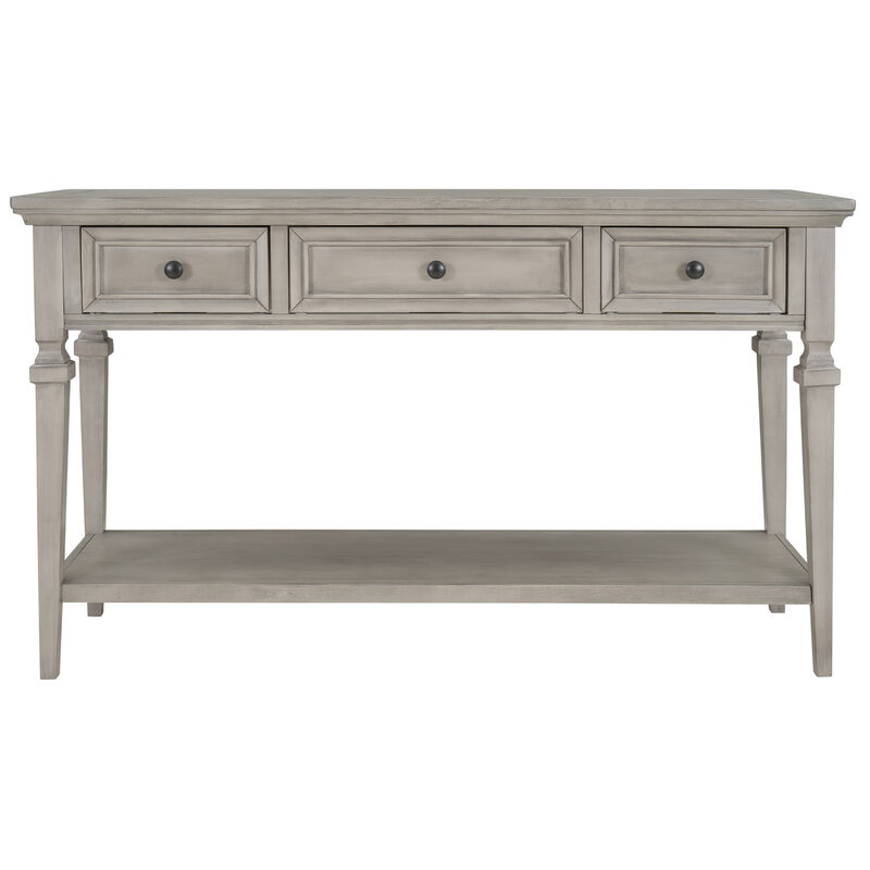 Merax Classic Retro Style Solid Wooden Frame Console Table
