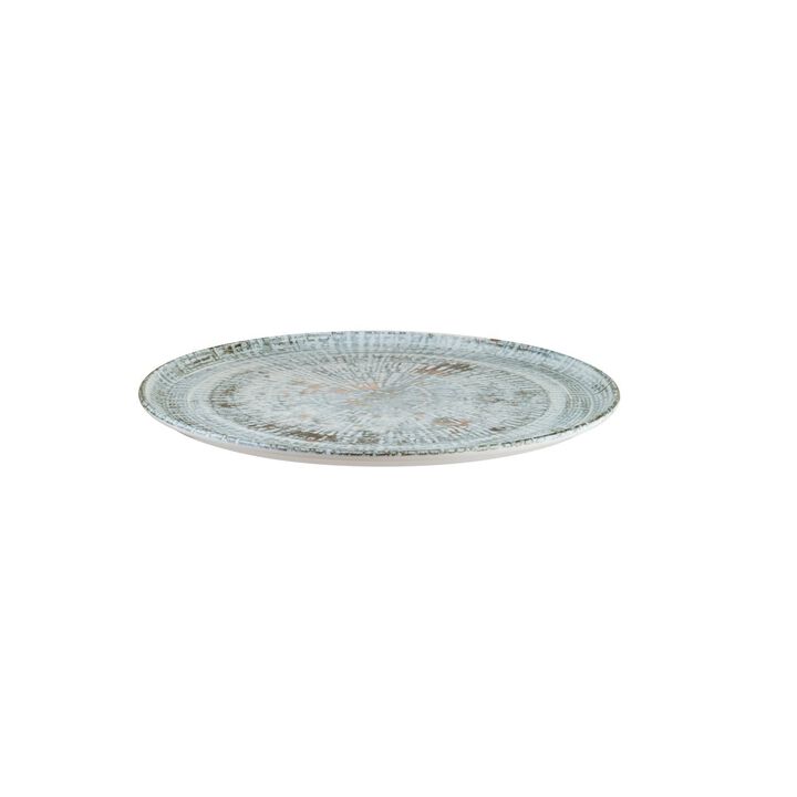 Odette dia.12.75" Round Decorated Porcelain Plate