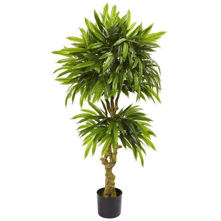 Nearly Natural 4.5-ft Slim Mango UV Resistant (Indoor/Outdoor)