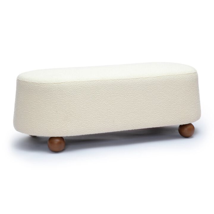 Jaine Boucle Large Ottoman