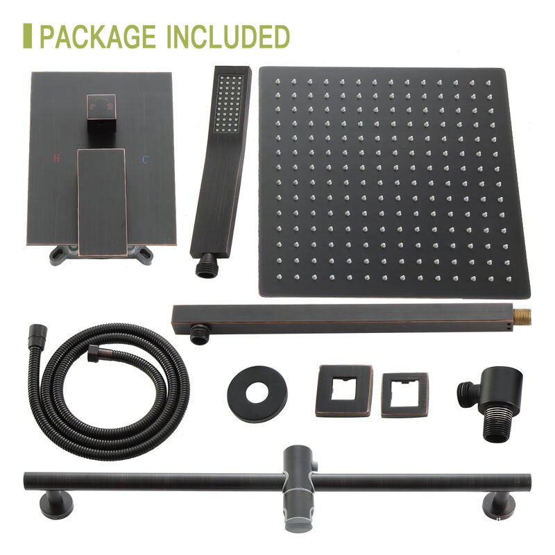 10" Rain Shower Head System with Adjustable Slide Bar