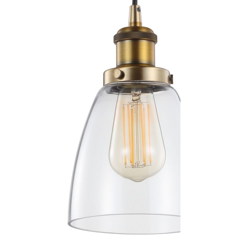 Cleo Adjustable Metal/Glass LED Pendant