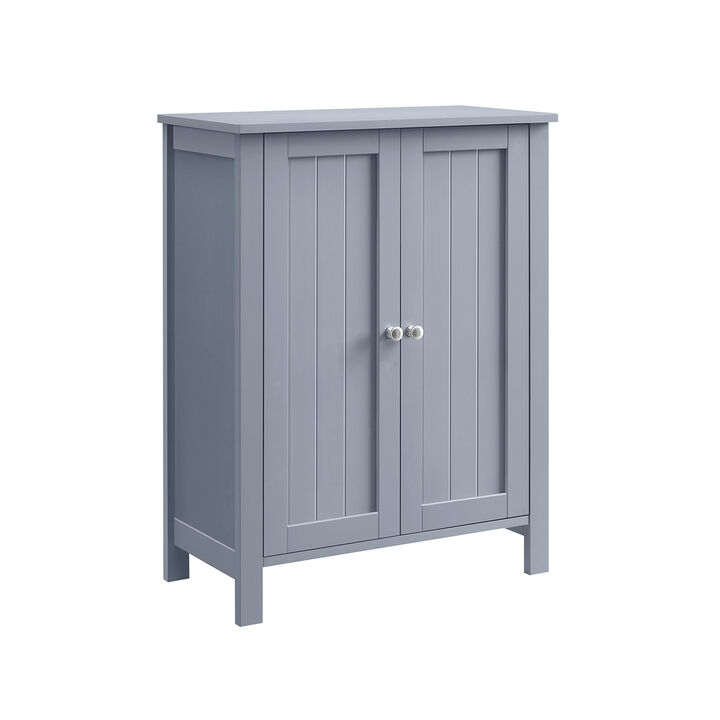 Bathroom Floor Storage Cabinet with Double Door Adjustable Shelf Bathroom Floor Storage Cabinet with Double Door Adjustable Shelf