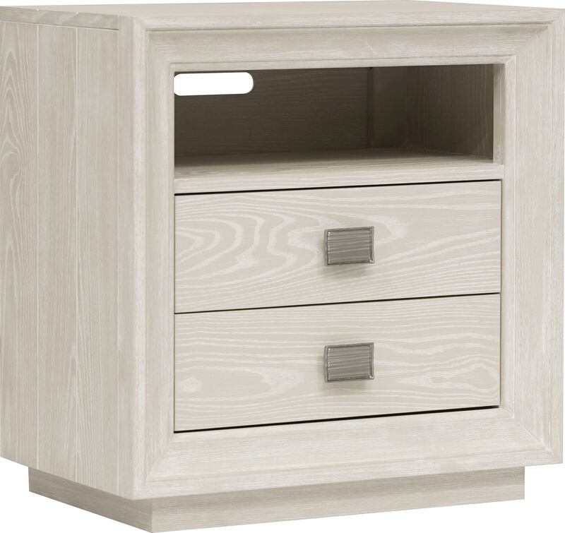 Maxime Two Drawer USB-Charging Nightstand